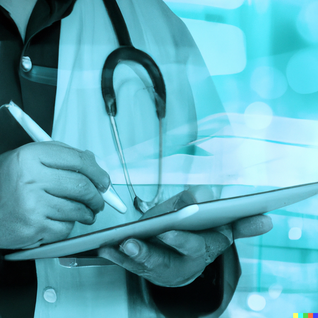DALL·E 2023-04-18 12.21.18 - doctor usicng technology in primary care